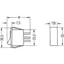 HELLA 6EH 004 406-042 Schalter S 15, 12V, Blau