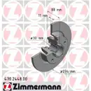 Zimmermann 470.2448.00 Bremsscheiben 2 Stück RENAULT