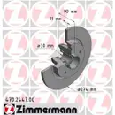 Zimmermann 470.2447.00 Bremsscheiben 2 Stück RENAULT