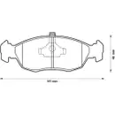 Bremsbelagsatz Scheibenbremse Jurid 571902J für Citroën für Peugeot Vorderachse