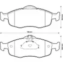 Bremsbelagsatz Scheibenbremse Jurid 571832J für Ford Vorderachse