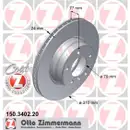 Zimmermann 150.3402.20 Bremsscheiben 2 Stück BMW