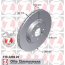 Zimmermann 110.2209.20 Bremsscheiben 2 Stück FIAT