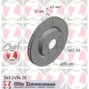 Zimmermann 540.2494.20 Bremsscheiben 2 Stück SUZUKI