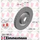 Zimmermann 230.2380.20 Bremsscheiben 2 Stück FIAT