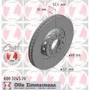 Zimmermann 600.3245.20 Bremsscheiben 2 Stück vorne VW