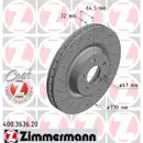 Zimmermann 400.3636.20 Bremsscheiben 2 Stück MERCEDES-BENZ