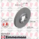 Zimmermann 250.1348.20 Bremsscheiben 2 Stück FORD