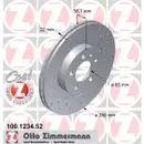 Zimmermann 100.1234.52 Bremsscheiben 2 Stück VW