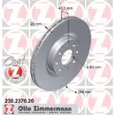 Zimmermann 230.2370.20 Bremsscheiben 2 Stück FIAT