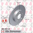 Zimmermann 400.3641.20 Bremsscheiben 2 Stück MERCEDES-BENZ
