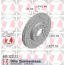 Zimmermann 600.3221.52 Bremsscheiben 2 Stück für VW