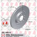 Original Zimmermann 430.1488.52 Bremsscheiben 2 Stück für OPEL