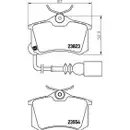 Textar Bremsenset Scheiben 230 mm voll Bremsbeläge Warnkontakt hinten Polo 9N