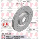 Original Zimmermann 100.3326.52 Bremsscheiben 2 Stück für AUDI
