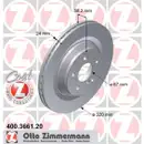 Zimmermann 400.3661.20 Bremsscheiben 2 Stück MERCEDES-BENZ