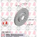 Original Zimmermann 230.2369.52 Bremsscheiben 2 Stück für FIAT