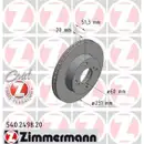 Zimmermann 540.2498.20 Bremsscheiben 2 Stück NISSAN