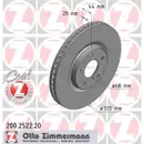 Zimmermann 200.2522.20 Bremsscheiben 2 Stück NISSAN