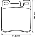 Bremsbelagsatz Scheibenbremse Jurid 571722J für Chrysler für Mercedes Benz