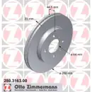Zimmermann 280.3163.00 Bremsscheiben 2 Stück HONDA
