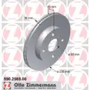Zimmermann 590.2569.00 Bremsscheiben 2 Stück TOYOTA