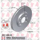 Zimmermann 430.1490.20 Bremsscheiben 2 Stück OPEL