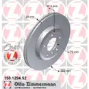 Zimmermann 150.1294.52 Bremsscheiben 2 Stück für BMW