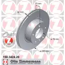 Zimmermann 150.3424.20 Bremsscheiben 2 Stück BMW