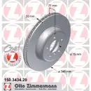 Zimmermann 150.3434.20 Bremsscheiben 2 Stück BMW