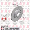 Zimmermann 110.2213.20 Bremsscheiben 2 Stück ALFA ROMEO
