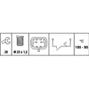 HELLA 6ZT 007 807-001 Temperaturschalter, eckig