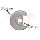 VAN WEZEL 5888373 Spritzblech Bremsscheibe hi. li.