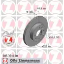 Zimmermann 285.3510.20 Bremsscheiben 2 Stück HYUNDAI