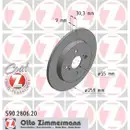 Zimmermann 590.2806.20 Bremsscheiben 2 Stück TOYOTA