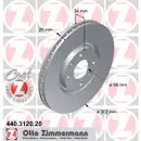 Zimmermann 440.3120.20 Bremsscheiben 2 Stück PEUGEOT