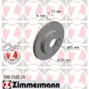 Zimmermann 590.2565.20 Bremsscheiben 2 Stück TOYOTA