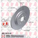 Zimmermann 400.3613.20 Bremsscheiben 2 Stück MERCEDES-BENZ