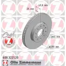 Zimmermann 600.3221.20 Bremsscheiben 2 Stück VW