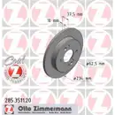 Zimmermann 285.3511.20 Bremsscheiben 2 Stück HYUNDAI