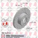 Original Zimmermann 150.3427.52 Bremsscheiben 2 Stück für BMW