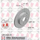 Zimmermann 430.2622.20 Bremsscheiben 2 Stück OPEL