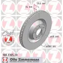 Zimmermann 100.3305.20 Bremsscheiben 2 Stück AUDI