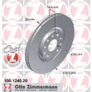 Zimmermann 100.1240.20 Bremsscheiben 2 Stück SEAT