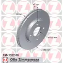 Zimmermann 250.1332.00 Bremsscheiben 2 Stück FORD