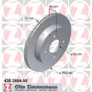 Zimmermann 430.2604.00 Bremsscheiben 2 Stück OPEL