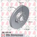 Zimmermann 100.1231.00 Bremsscheiben 2 Stück