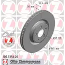 Zimmermann 100.3356.20 Bremsscheiben 2 Stück AUDI