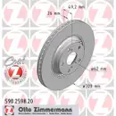Zimmermann 590.2598.20 Bremsscheiben 2 Stück TOYOTA