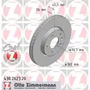 Zimmermann 430.2623.20 Bremsscheiben 2 Stück OPEL